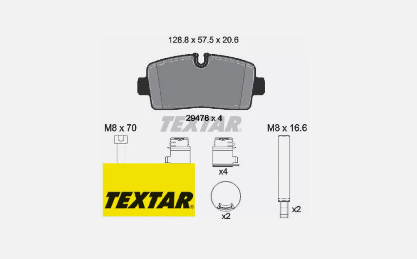 Set pastiglie freno, freno a disco per RENAULT TRUCKS VOLVO TEXTAR 2917704