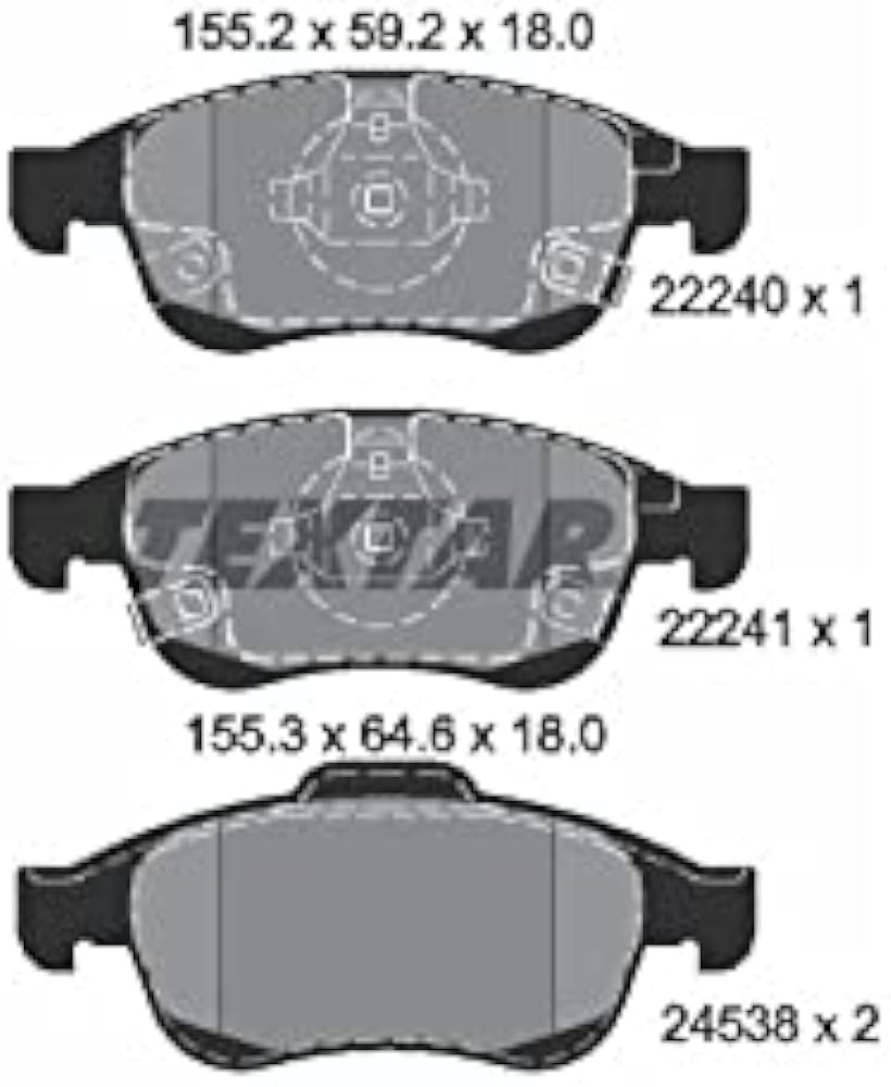TEXTAR 2224001 Kit Pastiglie Freni Fiat 500X