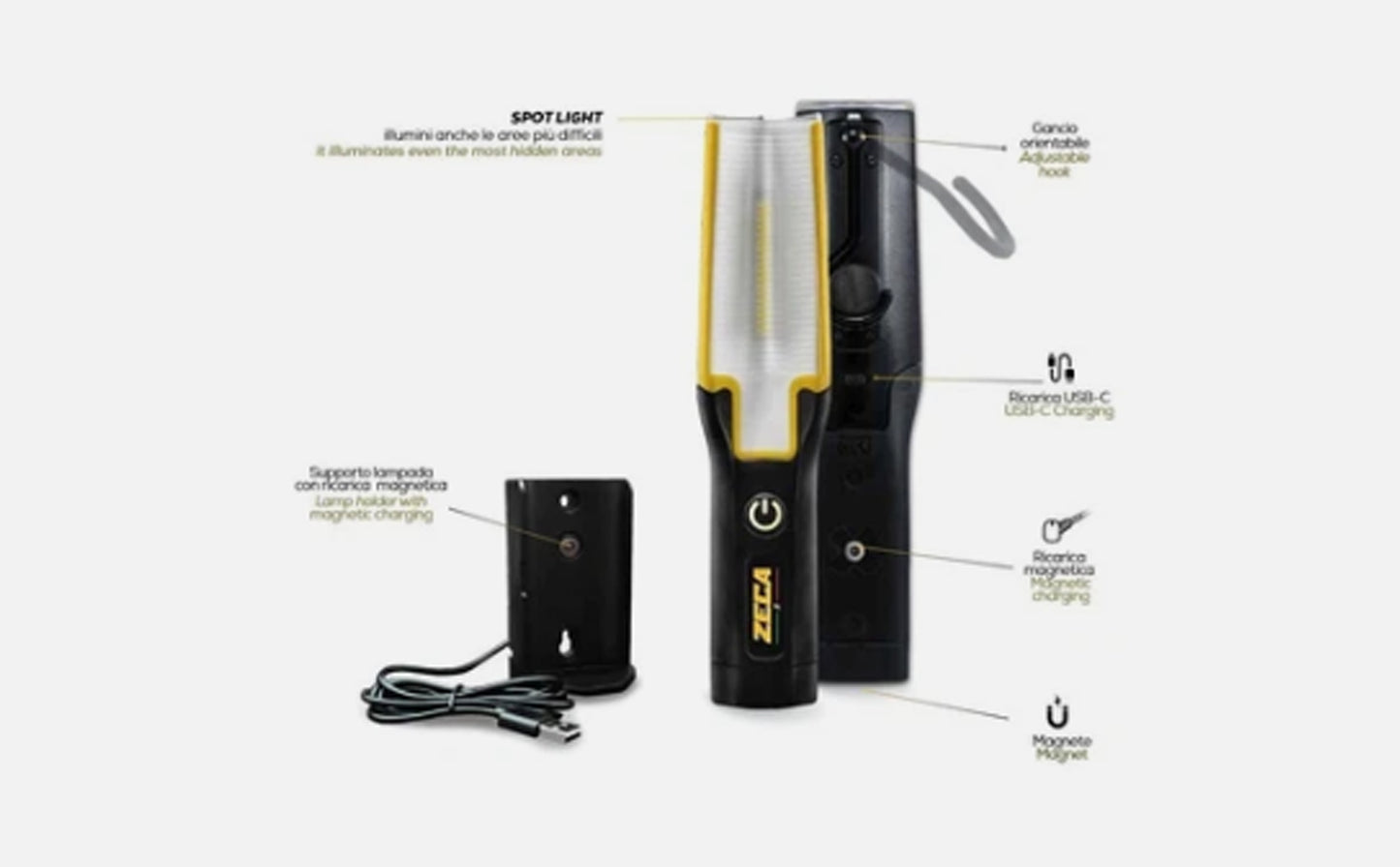 Lampada led ricaricabile WORKLAMP LEDALUX Zeca 550 lumen