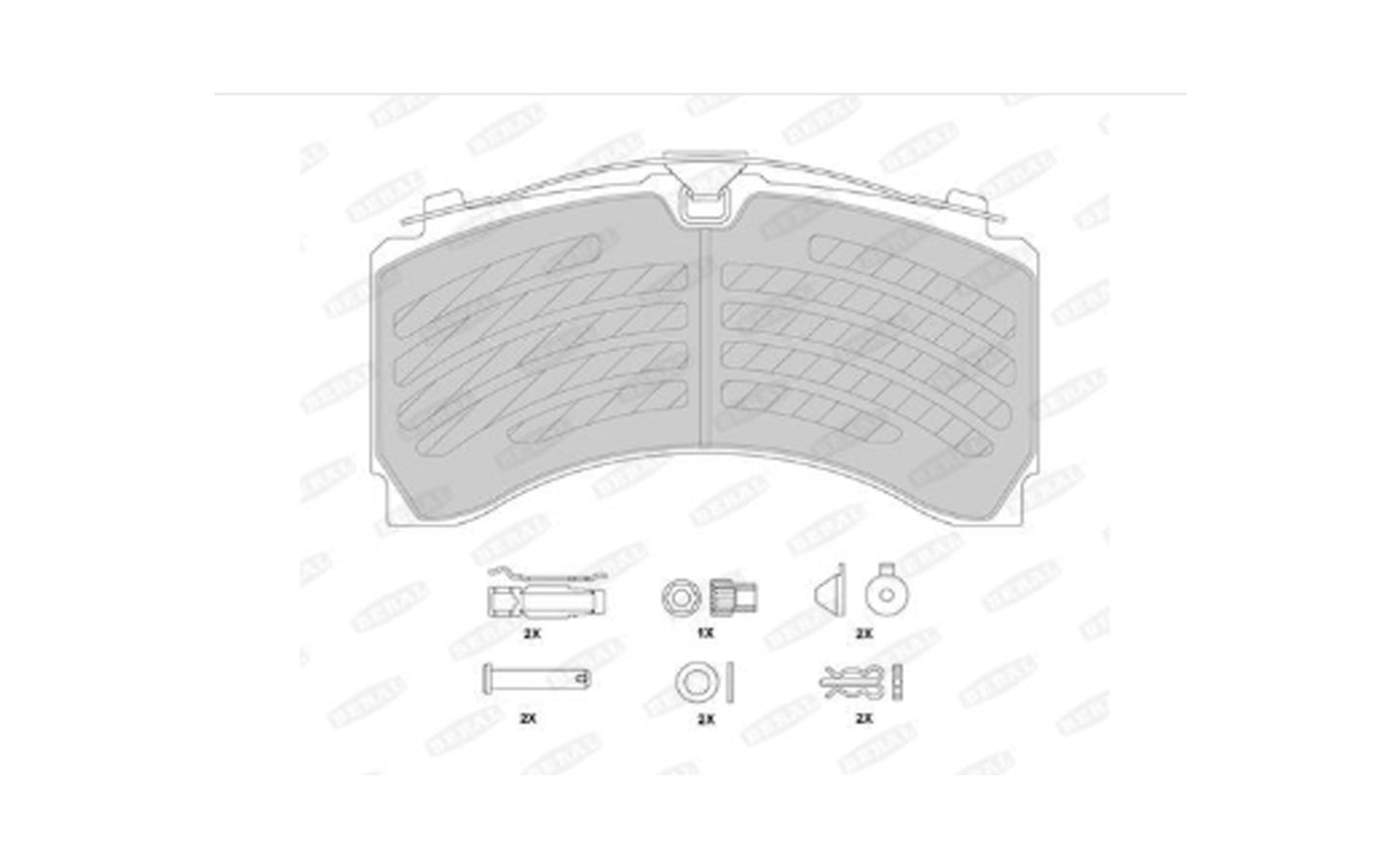 Kit pastiglie freno freno a disco BERAL BCV29244TK per Mercedes Arocs MP4 MB 7222-0