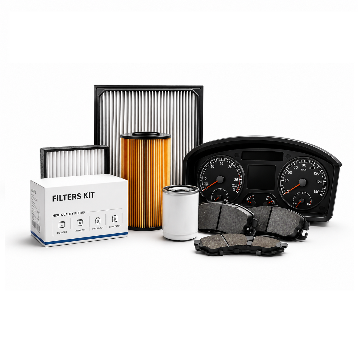 Filters kit + Brake pads + Cruscotto