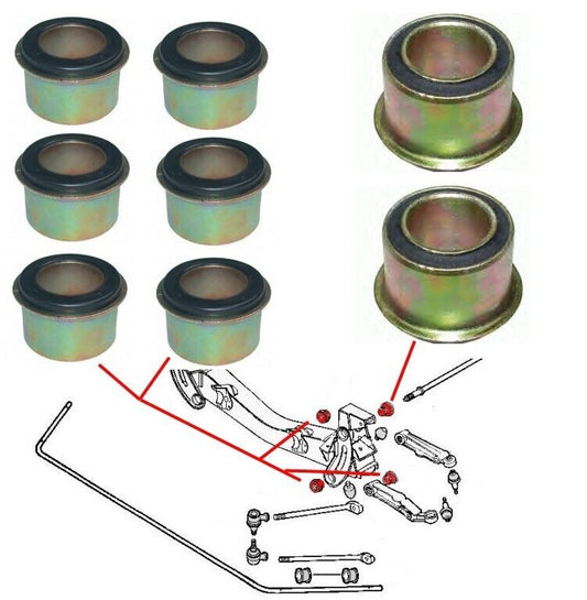 Kit 8 Boccole SUPPORTO BRACCIO OSCILLANTE Originale  ANT.Ã˜ 29 IV per Iveco Daily I II 30-8 35-8