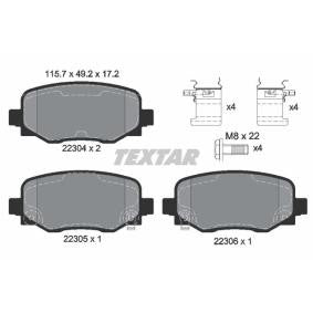 TEXTAR 2371104 Kit Pastiglie Freni Alfa Romeo Fiat Mito Stilo Bravo