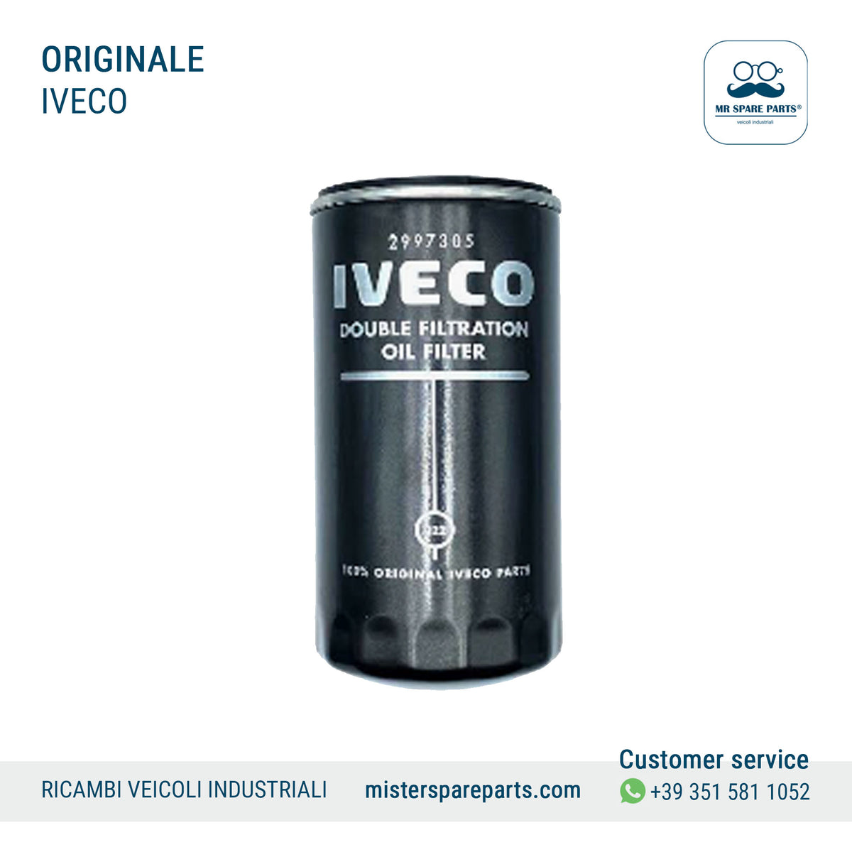 Filtro olio Originale Iveco Turbostar Eurocargo OE 2997305 1903629 1903715