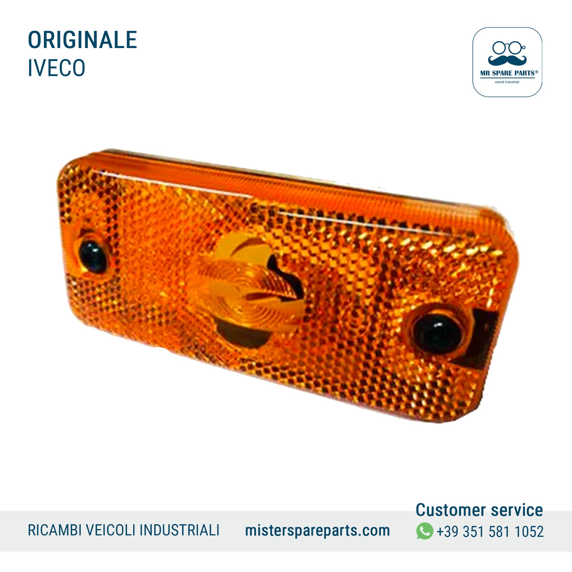 Luce demarcazione laterale a lampada CON CATADIOTTRO SU PARAFANGO IVECO STRALIS TRAKKER ORIGINALE OE 1305797 41200664 503579512