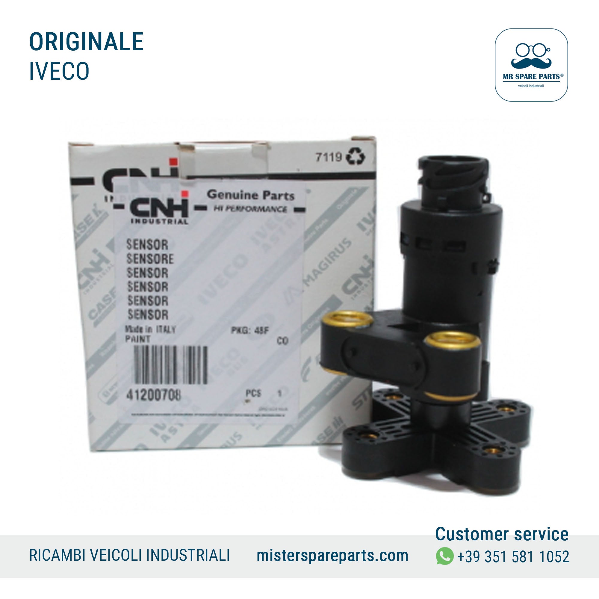 SENSORE DI LIVELLO SOSPENSIONE PNEUMATICA IVECO STRALIS Originale OE 41200708 4410501210