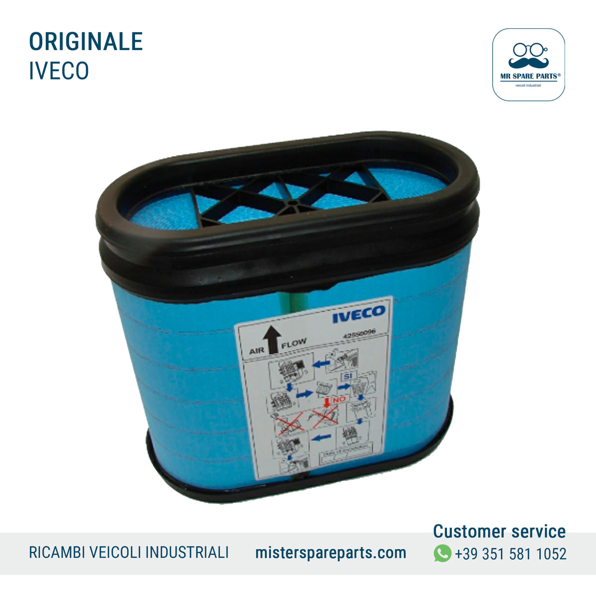 Filtro aria ORIGINALE per IVECO EUROCARGO EUROFIRE OE 42558096