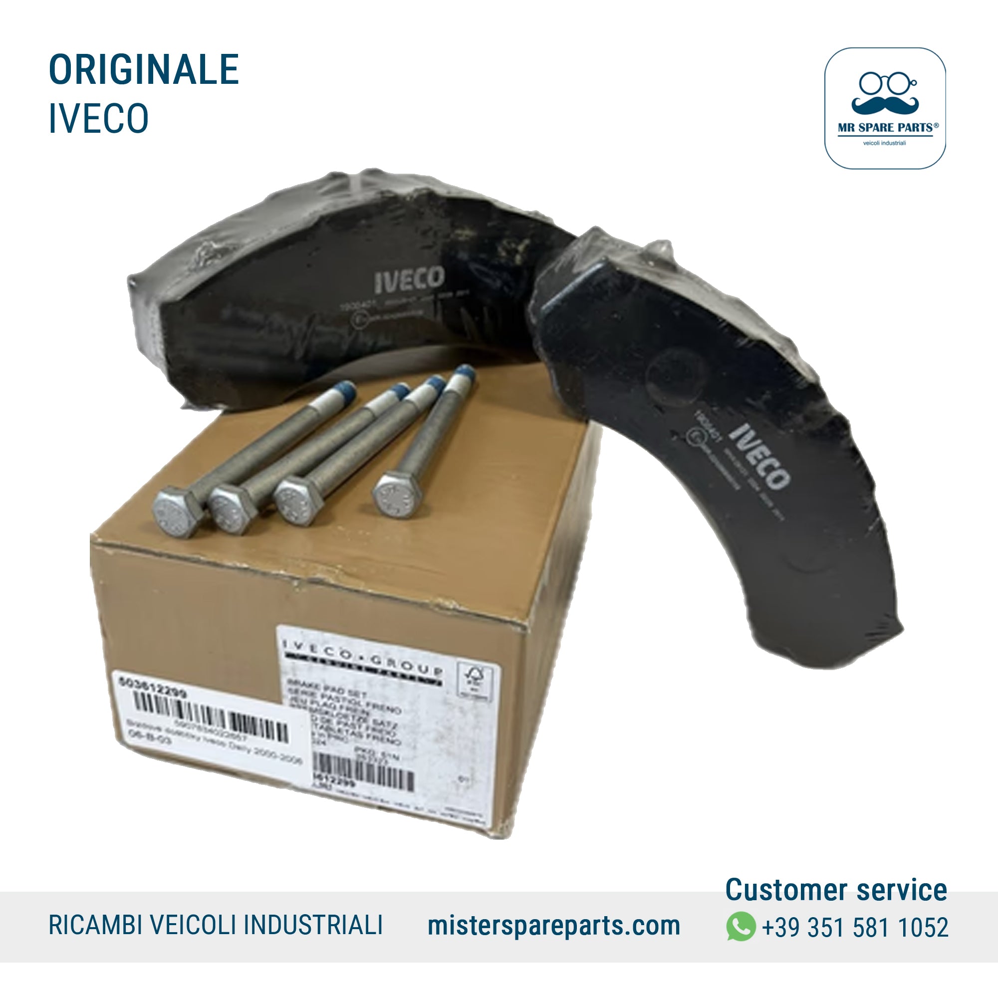 SERIE PASTIGLIE FRENO ANTERIORI PER IVECO STRALIS OE Originale 500054632 500086211