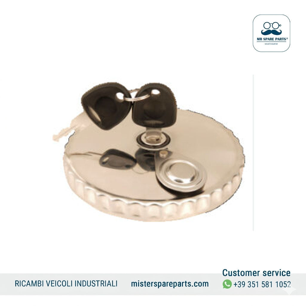Tappo serbatoio 80mm con chiave in acciaio ventilato IVECO Stralis 500302656 2993918-2534687