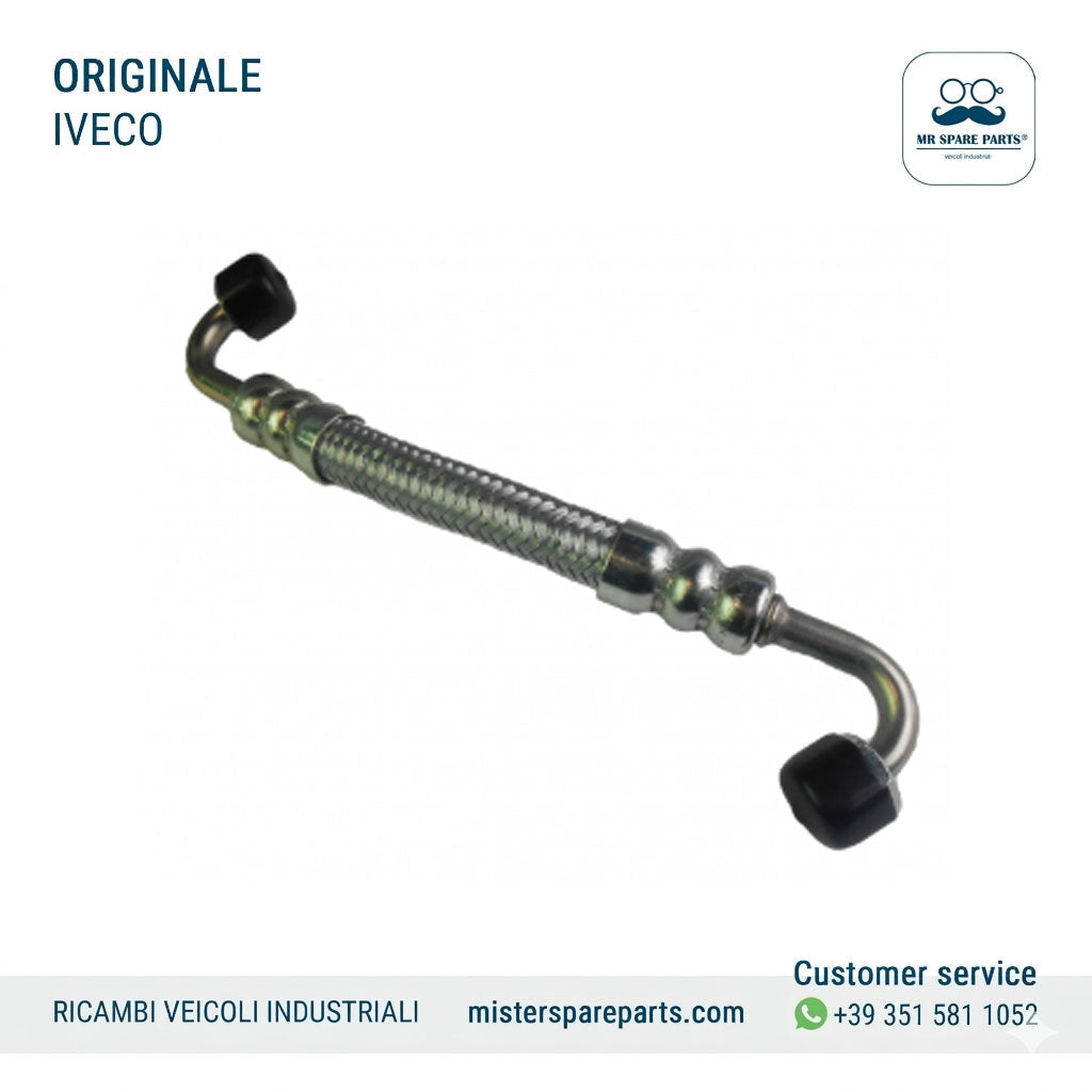 TUBAZIONE OLIO MOTORE FLESSIBILE TURBO IVECO STRALIS CURSOR TRAKKER EUROTECH EUROSTAR Originale 504022255