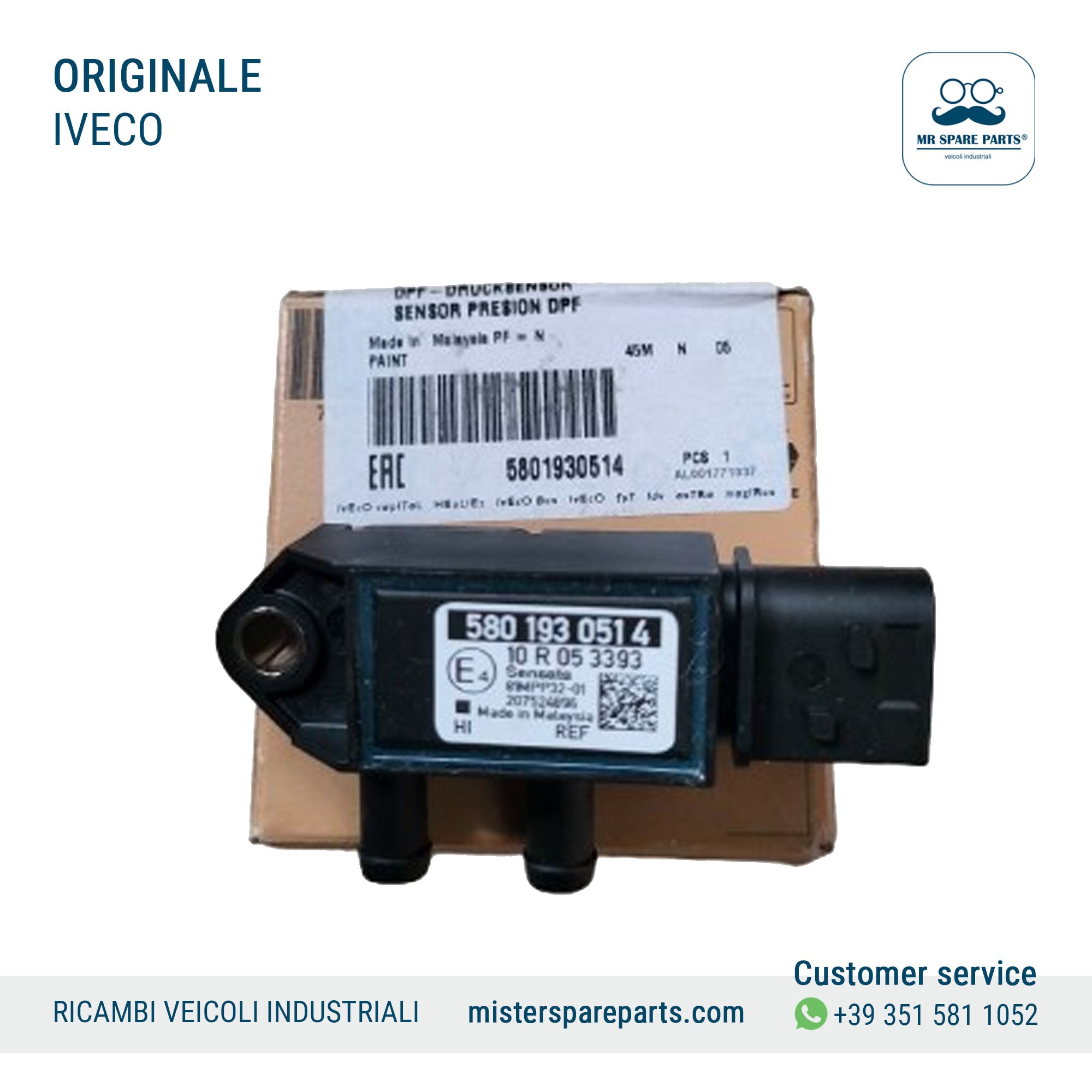 Sensore pressione gas di scarico Stralis Euro 6 DPF Originale OE 5801930514