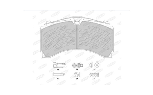 Kit pastiglie freno freno a disco BERAL BCV29244TK per Mercedes Arocs MP4 MB 7222-0