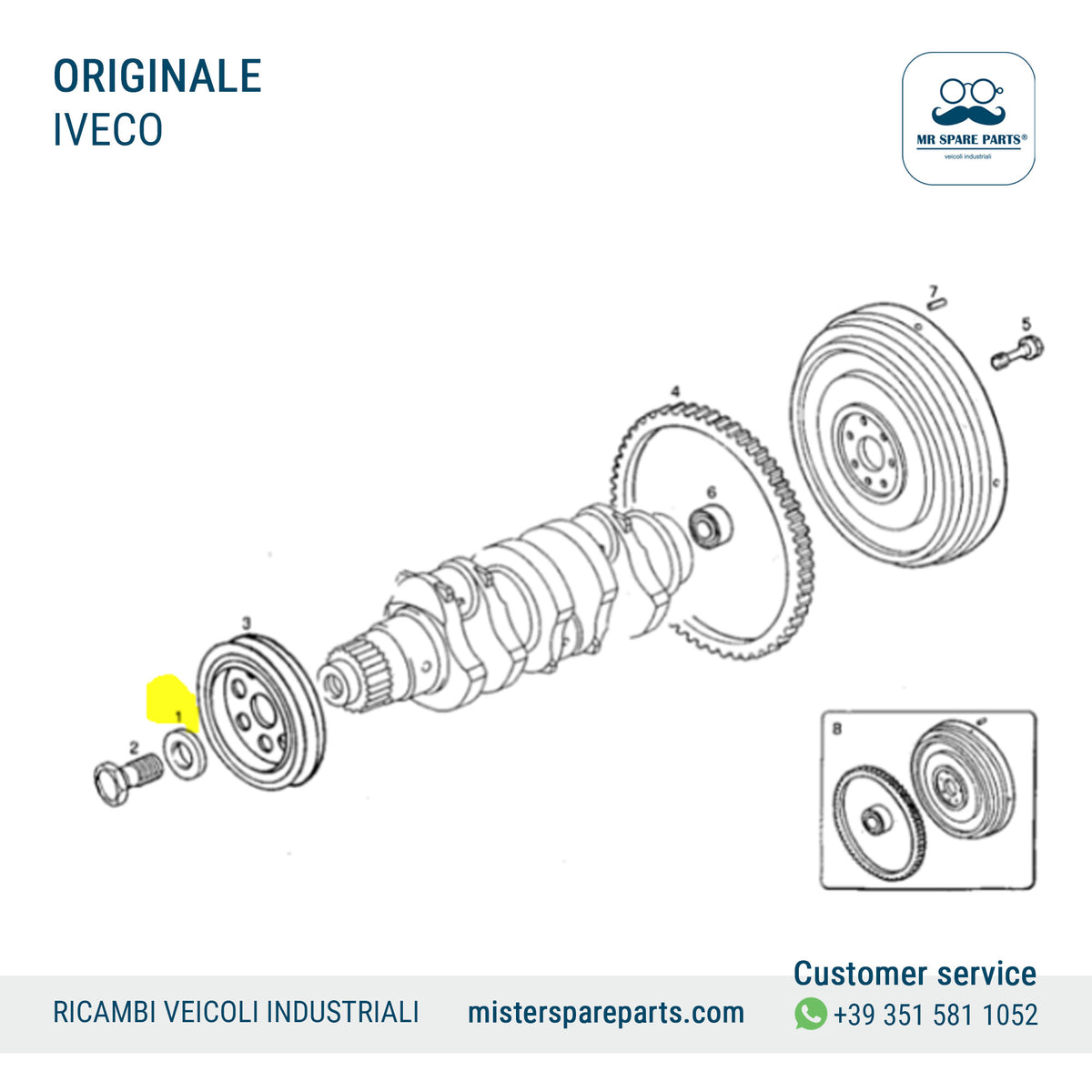 Rondella volano albero motore Originale IVECO OE 98431967