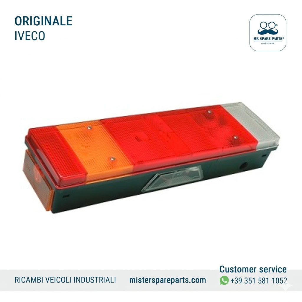 Fanale 7 funzioni sinistro con luce targa IVECO Stralis Originale Oe 99463244 Dim. 12 cm x 46.6 cm x 13 cm