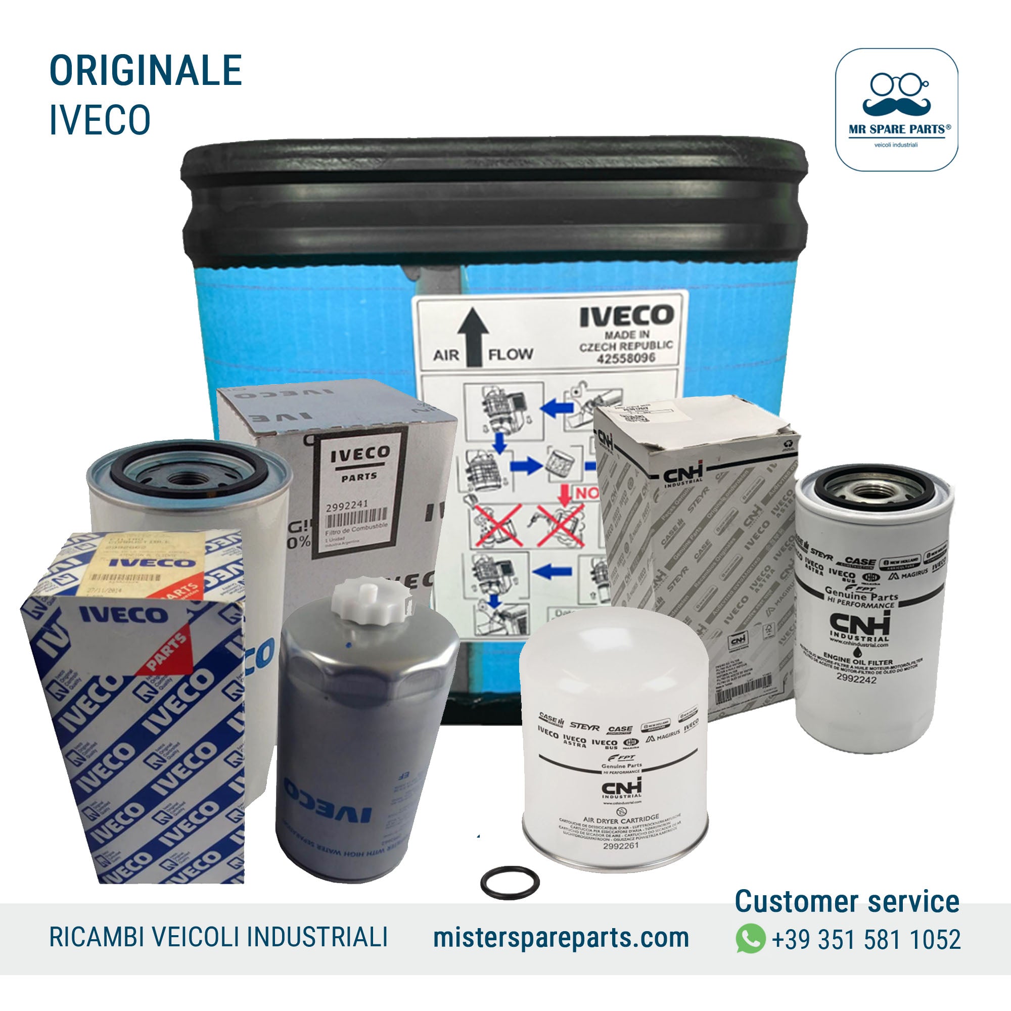 Kit tagliando filtri Originali 5 pezzi per IVECO EUROCARGO TECTOR