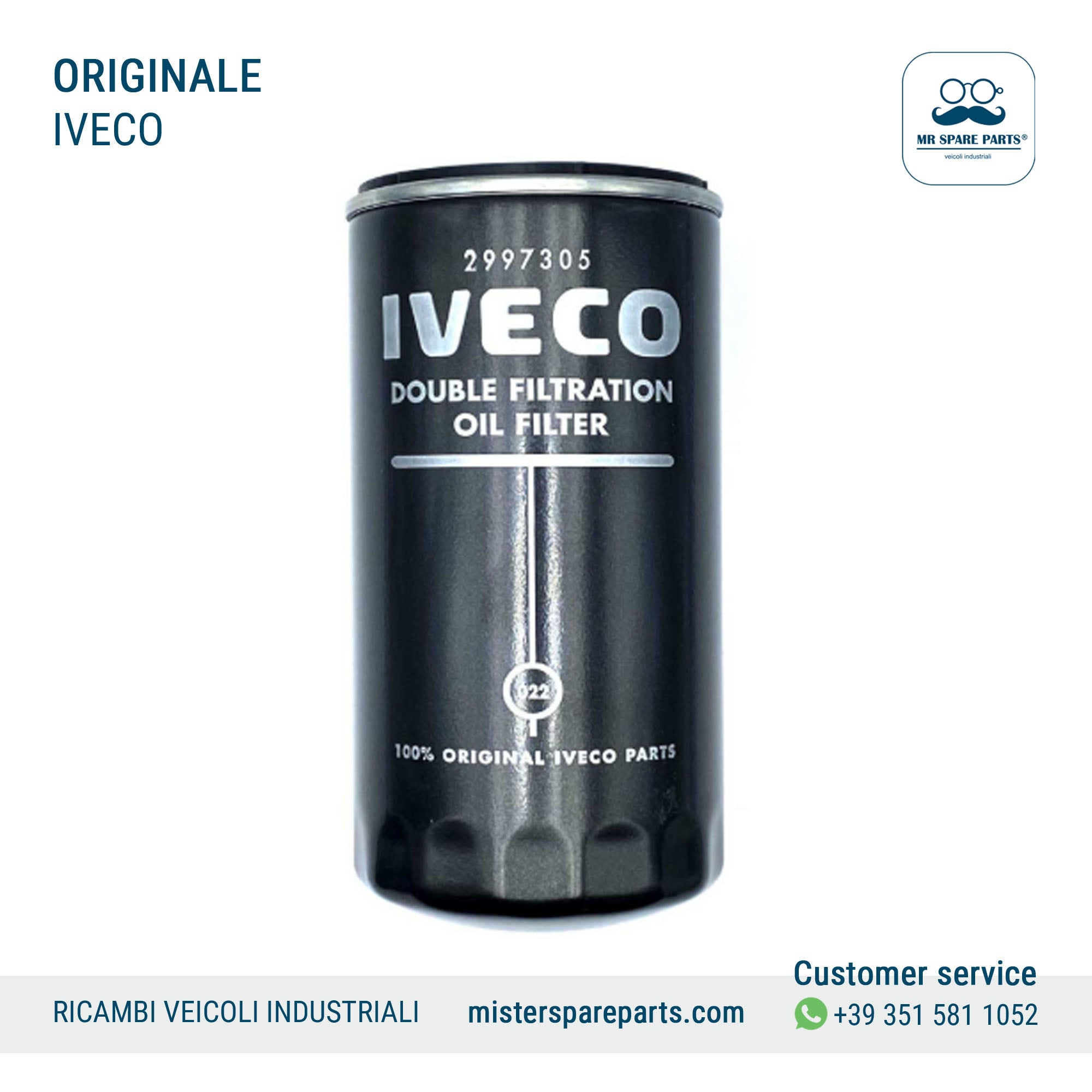 FILTRO OLIO ORIGINALE PER IVECO EUROCARGO EUROTECH 190.36 330 2997305