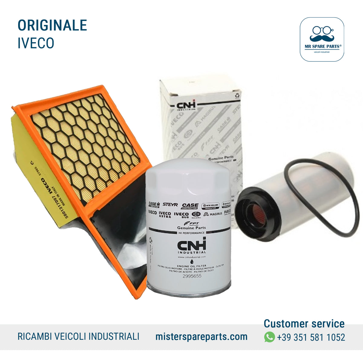 Kit tagliando filtri x 3 Iveco Daily motore Originale 3.0 F1C OE 5801317097 2995655 500086009
