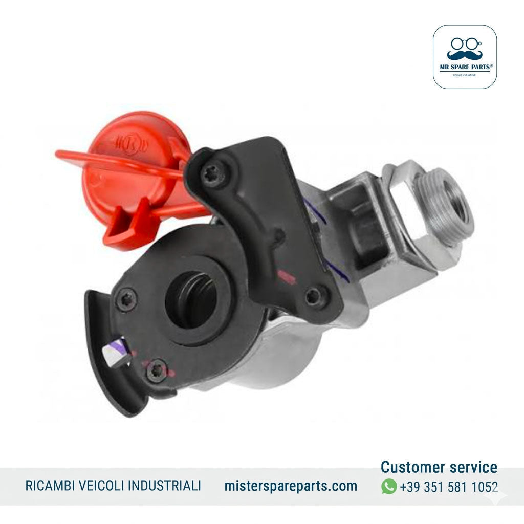 Attacco giunto ISO rimorchio con filtro e coperchio rosso KNORR K162828N00 per IVECO Stralis